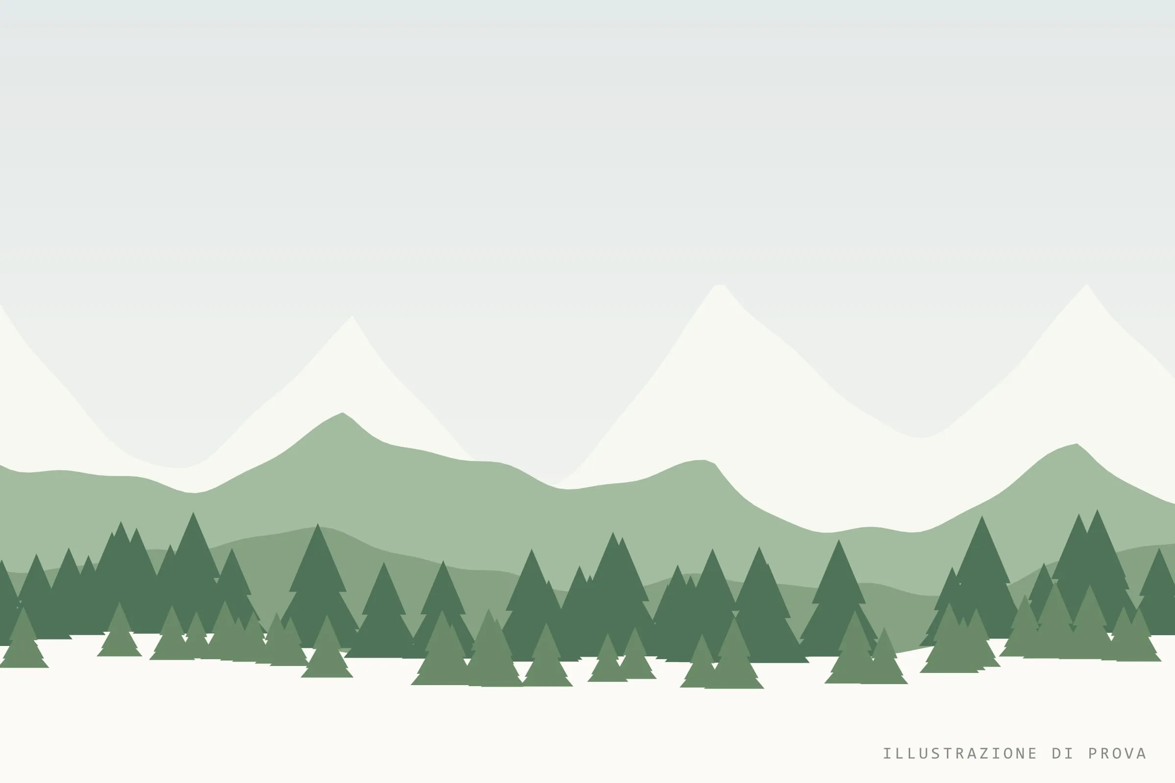 Illustrazione di prova: bosco innevato